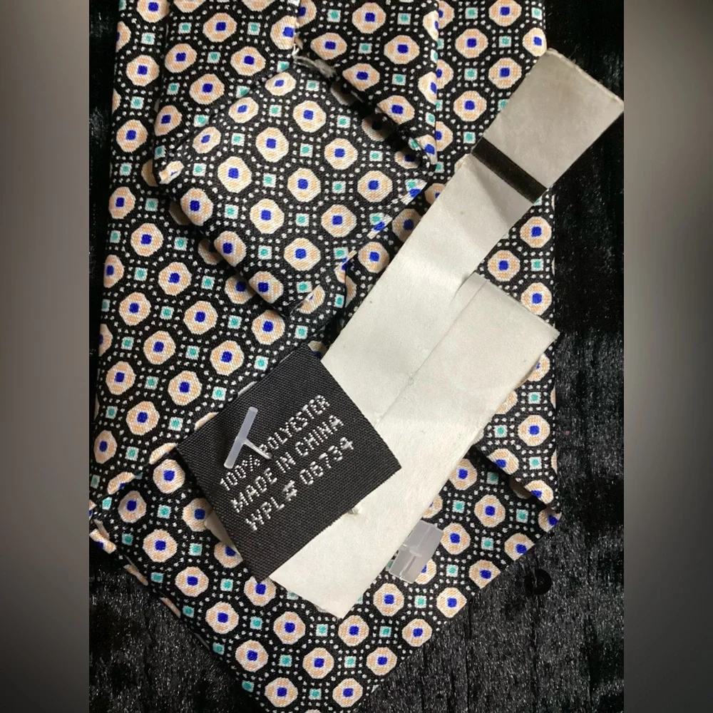 Sears Cream, Green & Brown Kids Clip On Tie